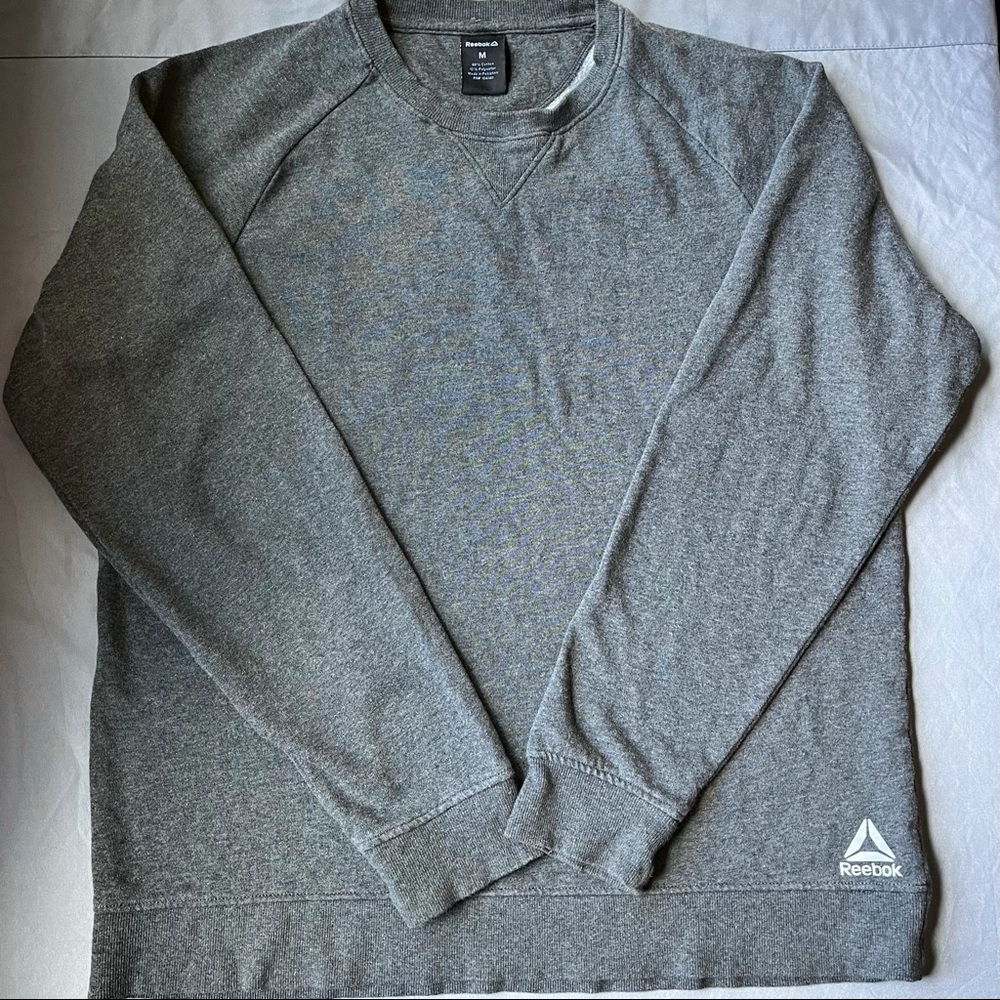 GRAY MENS REEBOK SWEATSHIRT